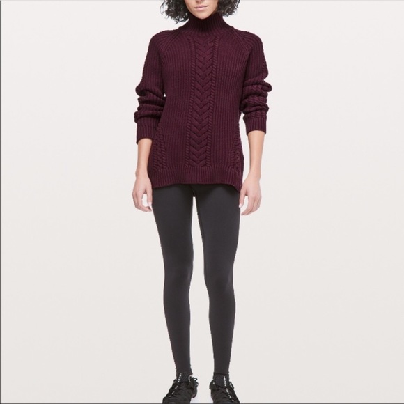 New Lululemon Cozy Turtleneck Knit Warm Thick Knitted Chunky Cotton Sweater - Picture 2 of 7